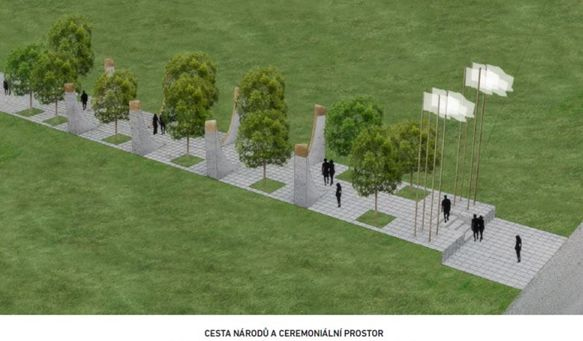 Cesta národů a ceremoniální prostor - schválený projekt rekonstrukce