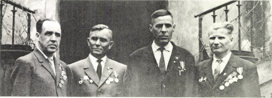 A. I. Filippov, I. G. Šklovskij, N. S. Kovirgin a P. G. Batyrev v Praze v roce 1965